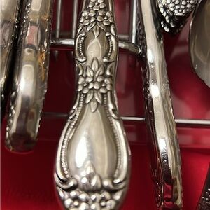 Vintage Ornate Stainless steel Flatware - Classic Floral Design